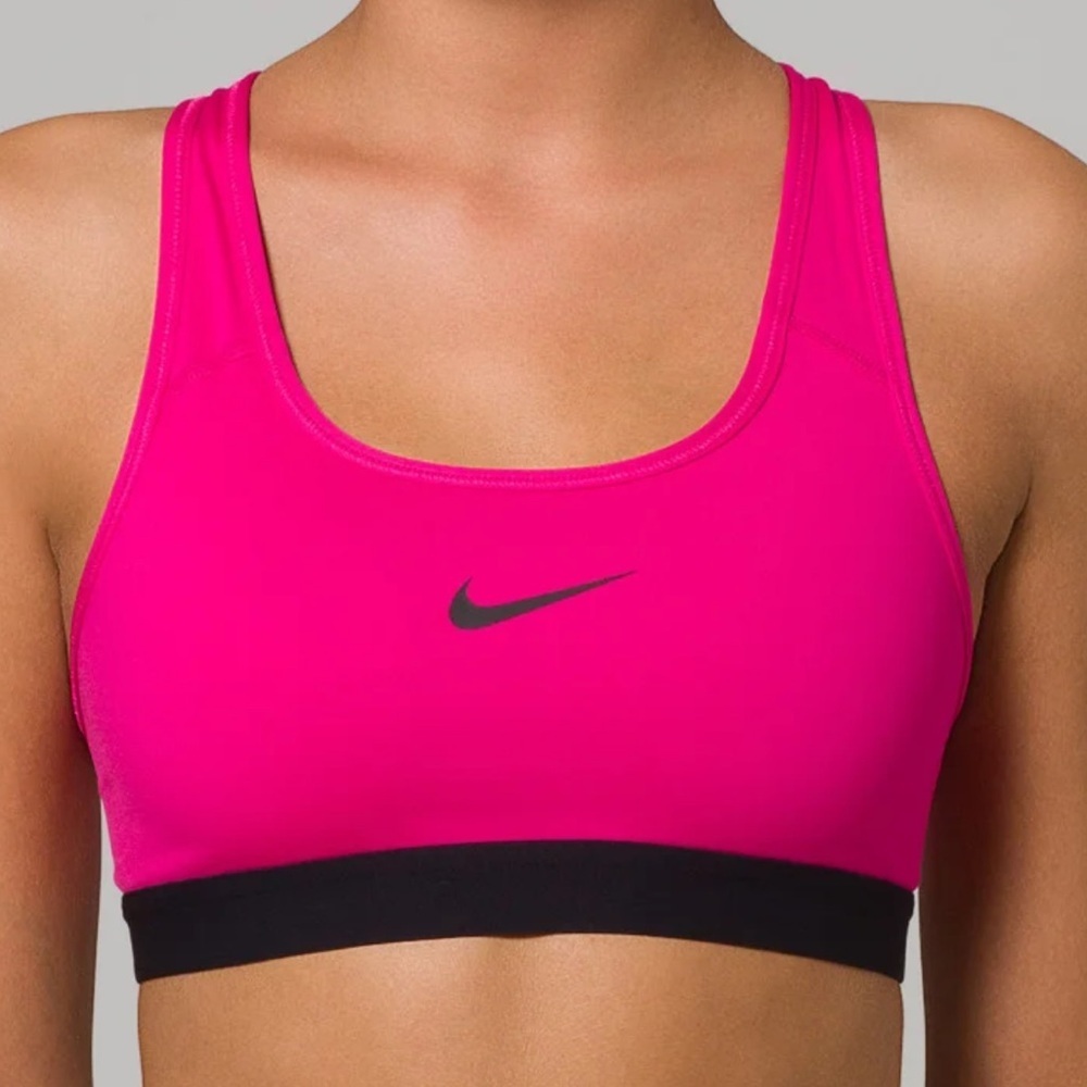 Nike Pink and Black Sports Bra size M